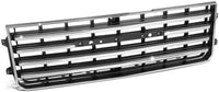 Front Grille Chrome Shell With Primed Insert Plastic Direct Replacement Compatible With 1981-1987 Toyota Land Cruiser TO1200231 5311190A01