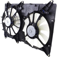 Front Radiator Cooling Dual Fan Assembly Plastic Direct Replacement Compatible with 2001-2007 Toyota Highlander / 2001-2003 Lexus RX300 LX3115102 1671120120