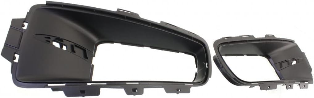 Set Of 2 Front Fog Light Trims Molding Primed With Fog-Light Hole Left Driver & Right Passenger Side Direct Replacement Compatible With 2007-2010 BMW X5 BM1099100 51117172450