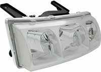 Set Of 2 Front Head Light Assembly Halogen Chrome Interior Left Driver & Right Passenger Side Direct Replacement Compatible With 2005 Saturn Vue GM2502253 GM2503253 22730381 22730382