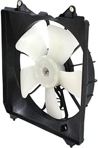 Front Radiator Cooling Fan Assembly Plastic Direct Replacement Compatible with 2008-2012 Honda Accord HO3115142 19030R40A01-PFM