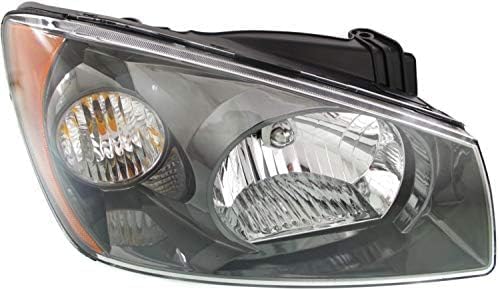 Set Of 2 Front Head Light Assembly Plastic Left Driver & Right Passenger Side Direct Replacement Compatible With 2004-2006 Kia Spectra KI2503117 KI2502117 921022F230 921012F230