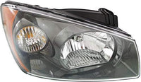 Set Of 2 Front Head Light Assembly Plastic Left Driver & Right Passenger Side Direct Replacement Compatible With 2004-2006 Kia Spectra KI2503117 KI2502117 921022F230 921012F230