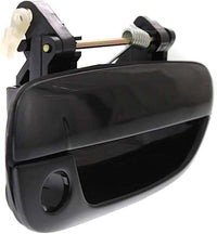 Set of 2 Front Exterior Door Handle Smooth Black Plastic Left Driver & Right Passenger Side Direct Replacement Compatible with 2000-2006 Hyundai Accent HY1311101 HY1310101