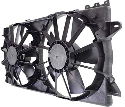 Front Radiator Dual Cooling Fan Assembly Plastic Direct Replacement Compatible with 2010-2014 Ford F-150/2010-2017 Lincoln Navigator/Expedition FO3115184 FO3115213