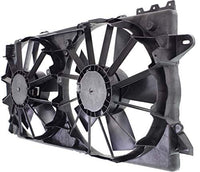 Front Radiator Dual Cooling Fan Assembly Plastic Direct Replacement Compatible with 2010-2014 Ford F-150/2010-2017 Lincoln Navigator/Expedition FO3115184 FO3115213