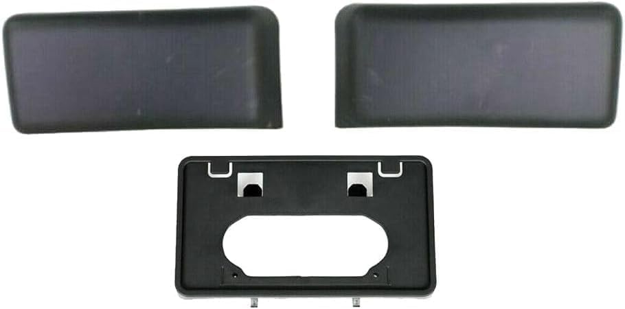 Front Bumper Guard Textured + License Plate + Mounting Plate Brackets Right Passenger and Left Driver Side Direct Replacement Compatible with 2009-2014 Ford F-150 FO1066180 FO1067180