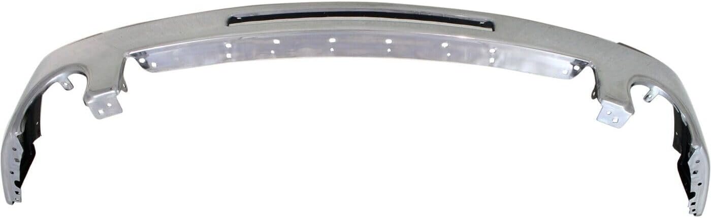 Front Bumper Chrome Steel + Upper Cover Primed + Lower Valance Textured Direct Replacement Compatible With 2007-2013 GMC Sierra 1500 GM1015100 GM1002834 GM1014102