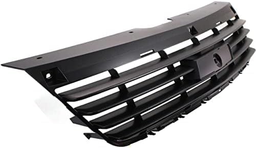 Front Bumper Upper & Lower Grille Primed Shell And Insert Plastic Direct Replacement Compatible With 2006-2008 Chevrolet Malibu GM1200537 GM1200558 15266333 15266336