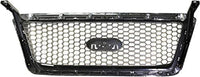 Front Grille Chrome Shell/Beige Honeycomb Insert Direct Replacement Compatible With 2004-2008 Ford F-150 FO1200427 FO1200502 4L3Z8200DA 7L3Z8200BA