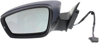 Front Power Mirror Manual Folding Primed With Signal Light Left Driver Side Direct Replacement Compatible With 2011-2018 Volkswagen Jetta VW1320146 5C7857507AD-PFM