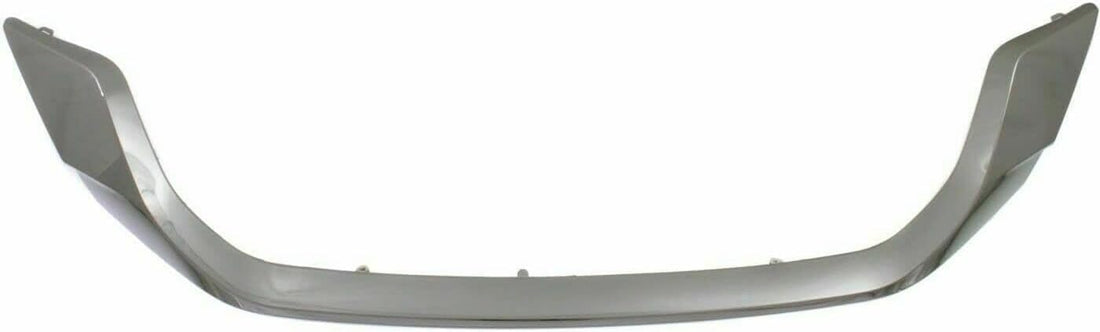 Front Bumper Upper & Lower Grille Textured + Molding + Set of 4 Trim Chrome Left Driver & Right Passenger Side Direct Replacement Compatible With 2013-2015 Honda Accord HO1036114