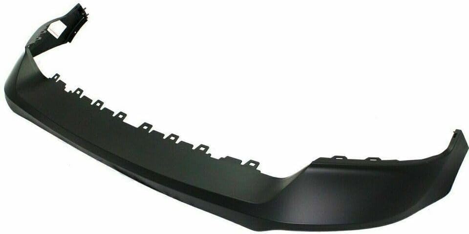 Front Bumper Chrome Steel Without Fog Light Holes + Upper Cover Primed + Lower Valance Air Dam Textured Direct Replacement Compatible With 2013-2018 Ram 1500 CH1014108 CH1002397