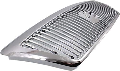Front Grille Assembly Chrome Shell and Insert Plastic Without Emblem Direct Replacement Compatible With 2003-2005 Mercury Grand Marquis FO1200406 3W3Z8200AB