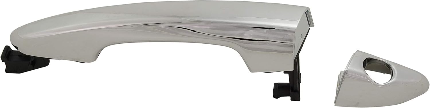 Front Exterior Door Handle Chrome Left Driver Side with Cover and Keyhole Direct Replacement Compatible with 2015-2019 Hyundai Sonata 82651C1110 82652C1010