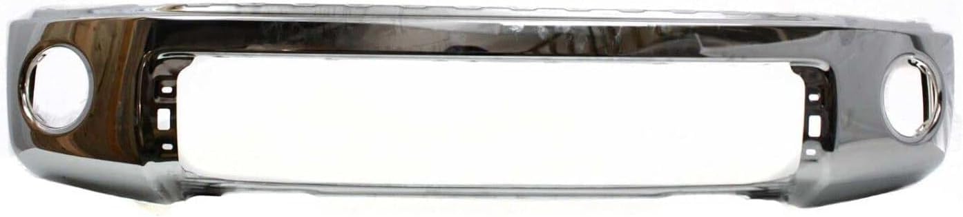 AUTOS PARTS PLUS Front Bumper Chrome Steel + Upper Cover Primed + Retainer Brackets Center + Right Passenger & Left Driver Side Direct Replacement Compatible With 2007-2013 Toyota Tundra TO1010102
