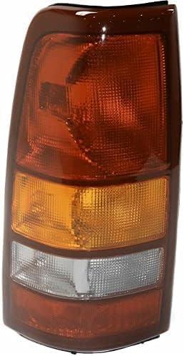 Set Of 2 Tail Light Lens And Housing Fleetside Right & Left Side Direct Replacement Compatible With 1999-2002 Chevrolet Silverado / 1999-2003 GMC Sierra 1500 2500 19169018-PFM