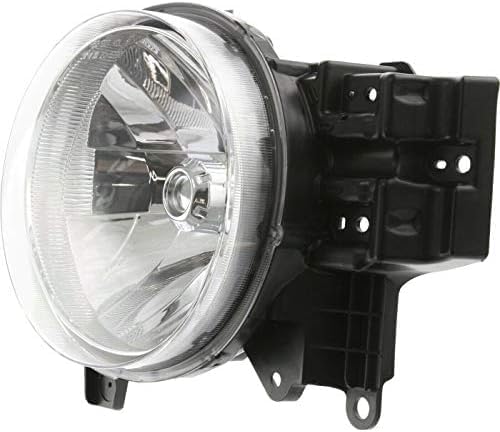 Set Of 2 Front Head Light Assembly Lens And Housing Plastic Left Driver & Right Passenger Side Direct Replacement Compatible With 2007-2014 Toyota FJ Cruiser TO2502173 TO2503173