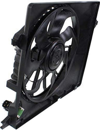 Front Radiator Cooling Fan Assembly Plastic Direct Replacement Compatible with 2010-2012 Hyundai Santa Fe / 2011-2015 Kia Sorento HY3115130 253801U201