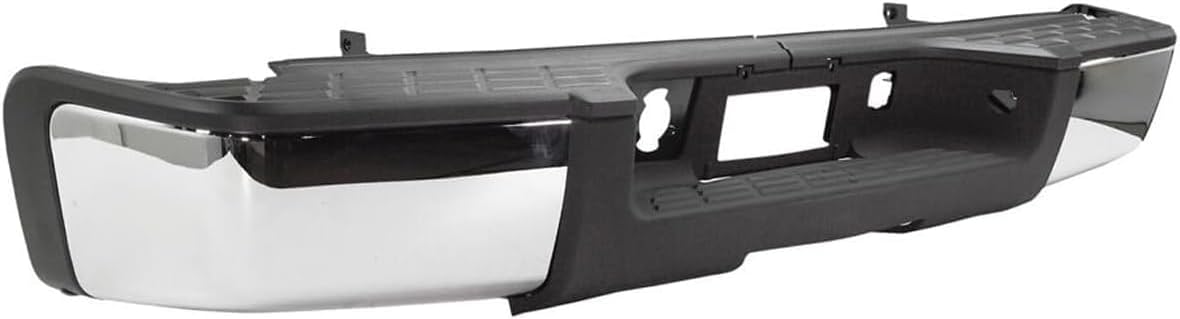 AUTOS PARTS PLUS Rear Step Bumper Assembly Chrome Without Parking Aid Sensor Holes Direct Replacement Compatible With Chevrolet Silverado & GMC Sierra 1500 2007-2013 GM1103147 7T1Z17906BA