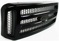Front Grille Primed Shell And Honeycomb Insert Plastic Direct Replacement Compatible With 2005-2007 Ford F-250 F-350 Super Duty FO1200457 5C3Z8200CAD