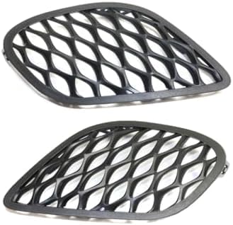 Set Of 2 Front Fog Light Cover Textured Plastic Right Passenger & Left Driver Side Direct Replacement Compatible With 2015-2022 Dodge Charger CH1039168 CH1038168 68280492AA 68280493AA