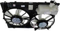 Front Radiator Dual Cooling Fan Assembly Plastic Direct Replacement Compatible with 2006-2010 Toyota Sienna Van TO3115158 163630P110-PFM