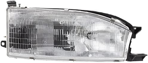 Front Headlights + Corner Lamps Assembly Right Passenger & Left Driver Side Direct Replacement Compatible With 1992-1994 Toyota Camry TO2502105 TO2503105 TO2521109 TO2520107