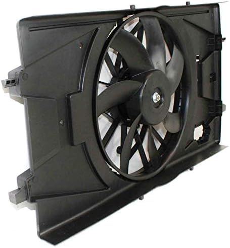 Front Radiator Cooling Fan Assembly Plastic Direct Replacement Compatible with 2003-2007 Saturn Ion GM3115177 15860809