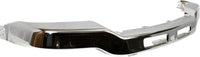 Front Bumper Chrome Steel Without Brackets + Lower Valance Primed With Fog Light Holes Direct Replacement Compatible With GMC Sierra 1500 2500HD 3500 2003-2006 GM1002418 GM1000684