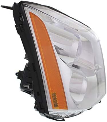 Set Of 2 Front Head Light Assembly Plastic Lens And Housing Left Driver & Right Passenger Side Direct Replacement Compatible With 2006-2011 Cadillac DTS GM2503275 GM2502275