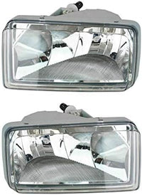 Front Bumper End Caps Chrome With Fog Lights Assembly Plastic Left Driver & Right Passenger Side Direct Replacement Compatible With 2007-2013 Chevrolet Silverado 1500