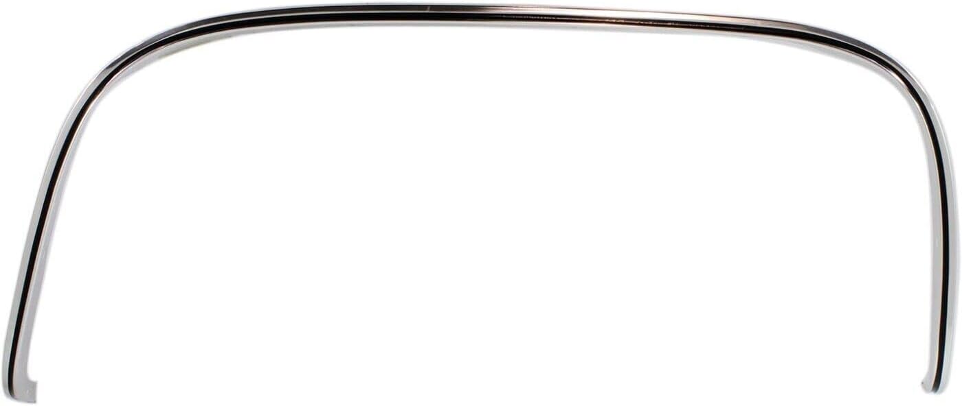 Rear Wheel Opening Molding Chrome Plastic Right Passenger Side Direct Replacement Compatible with 1988-2002 Chevrolet/GMC/C-K Series GM1791105 15546460