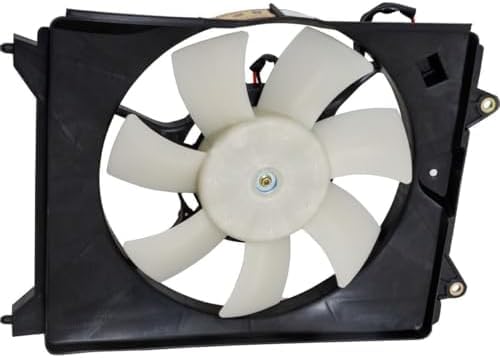 Front A/C Condenser Cooling Fan Assembly Plastic Direct Replacement Compatible with 2012-2015 Honda Civic / 2013-2015 Acura ILX HO3115159 19030RSJE01-PFM