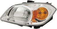 Set Of 2 Front Head Light Assembly Halogen Clear Lens With Bracket Right & Left Side Direct Replacement Compatible With 2005-2008 Chevrolet Cobalt / 2007-2009 Pontiac G5 GM2502281