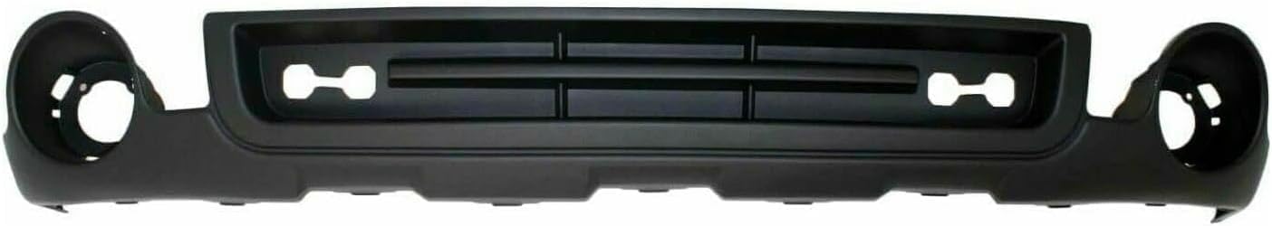 AUTOS PARTS PLUS Front Bumper Face Bar Chrome Steel + Lower Valance Air Deflector Textured with Fog Light Holes Direct Replacement Compatible With GMC Sierra 1500 2007-2013 GM1015100 GM1002833