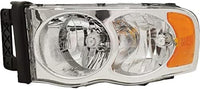 Set of 2 Front Headlight Assembly Halogen Right Passenger & Left Driver Side Direct Replacement Compatible With 2002-2005 Dodge Ram Full Size Pickup CH2503135 CH2503161 CH2502135