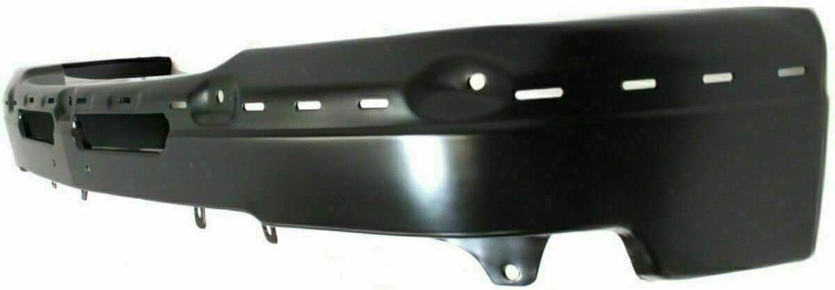 Front Bumper Primed Steel + Upper Cover + Lower Valance Textured + Bracket Set Left & Right Side Direct Replacement Compatible With 2003-2006 Chevrolet Silverado 2500HD 3500