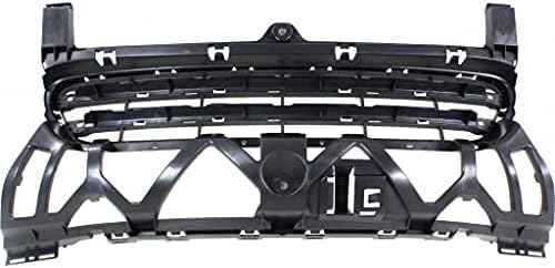 Front Bumper Center Grille Primed Plastic Direct Replacement Compatible With 2011-2014 Porsche Cayenne PO1036107 95850568301