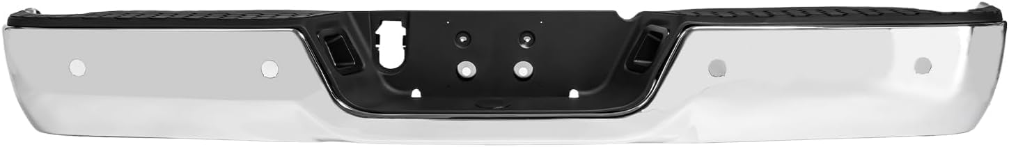Rear Bumper Chrome Steel With Pad Provision/Without Mounting Bracket Direct Replacement Compatible With 2009-2018 Dodge Ram 1500/2010-2012 2500/3500 CH1103122 68049769AB-PFM