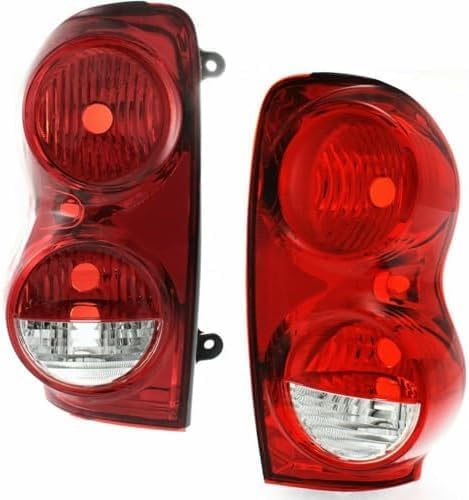 Set Of 2 Tail Light Lens And Housing Right Passenger & Left Driver Side Direct Replacement Compatible With 2004-2009 Dodge Durango CH2819101 CH2818101 5133168AI 5133169AI