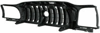 Front Grille Assembly Primed + Headlight Fillers + Corner Lights Left Driver and Right Passenger Side Direct Replacement Compatible With 2001-2004 Toyota Tacoma TO1200246