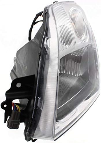 Set Of 2 Front Head Light Assembly Plastic Left Driver & Right Passenger Side Direct Replacement Compatible With 2007-2009 Nissan Sentra NI2502163 NI2503163 26060ET000 26010ET000
