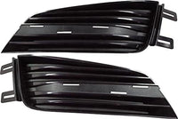 Set Of 2 Front Bumper Grille Primed Plastic Left Driver & Right Passenger Side Direct Replacement Compatible With 2015-2019 Cadillac ATS GM1039244 GM1038244 23260823 23230583