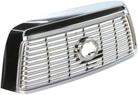 Front Grille Assembly Chrome Shell With Satin Nickel Insert Plastic Direct Replacement Compatible With 2010-2013 Toyota Tundra TO1200338 531000C250