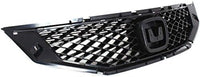 Front Grille Insert Primed With Chrome Molding Plastic Direct Replacement Compatible With 2008-2010 Honda Accord HO1200192 HO1210123 71121TE0A01 71122TE0A01