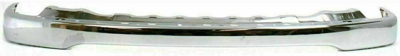 Front Bumper Steel + Grille Chrome Shell With Painted Dark Gray Insert + Filler + Lower Valance Panel Direct Replacement Compatible With Toyota Tacoma 2001-2004 TO1095196