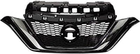 Front Grille Primed Insert Plastic With Chrome Molding Direct Replacement Compatible With 2017-2019 Nissan Versa Note NI1200290 623109ME0A