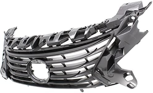 Front Grille Dark Gray Shell And Insert Plastic Direct Replacement Compatible With 2016-2018 Lexus ES300h / ES350 LX1200179 5311106850