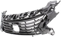Front Grille Dark Gray Shell And Insert Plastic Direct Replacement Compatible With 2016-2018 Lexus ES300h / ES350 LX1200179 5311106850